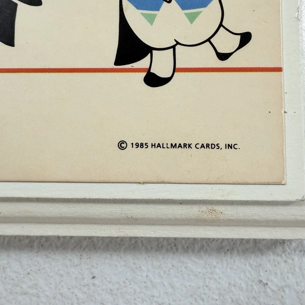 Vintage Hallmark 1985 Be Your Own Special Self Penguin Wood Wall Plaque 6.25x4.5